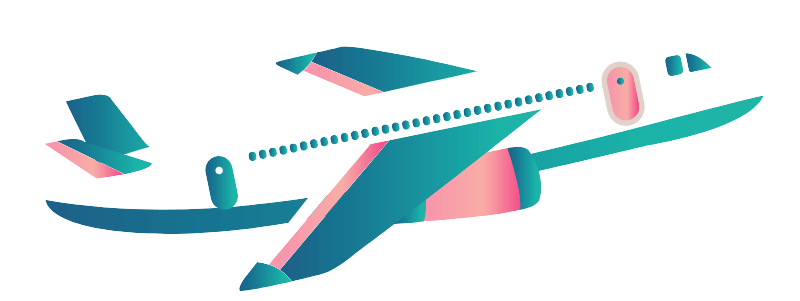 Gründerinnen: Illustration eines Flugzeugs