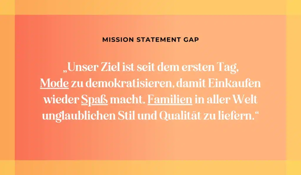 Mission Statement GAP