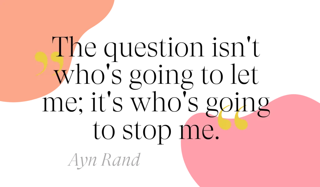 Mindset Sprüche - Ayn Rand