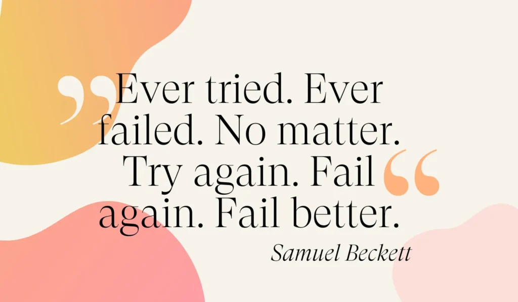 Mindset Spruch von Samuel Beckett