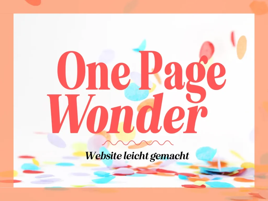 One Page Wonder