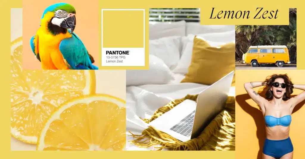 Lemon Zest ein wunderschönes Gelb von Pantone
