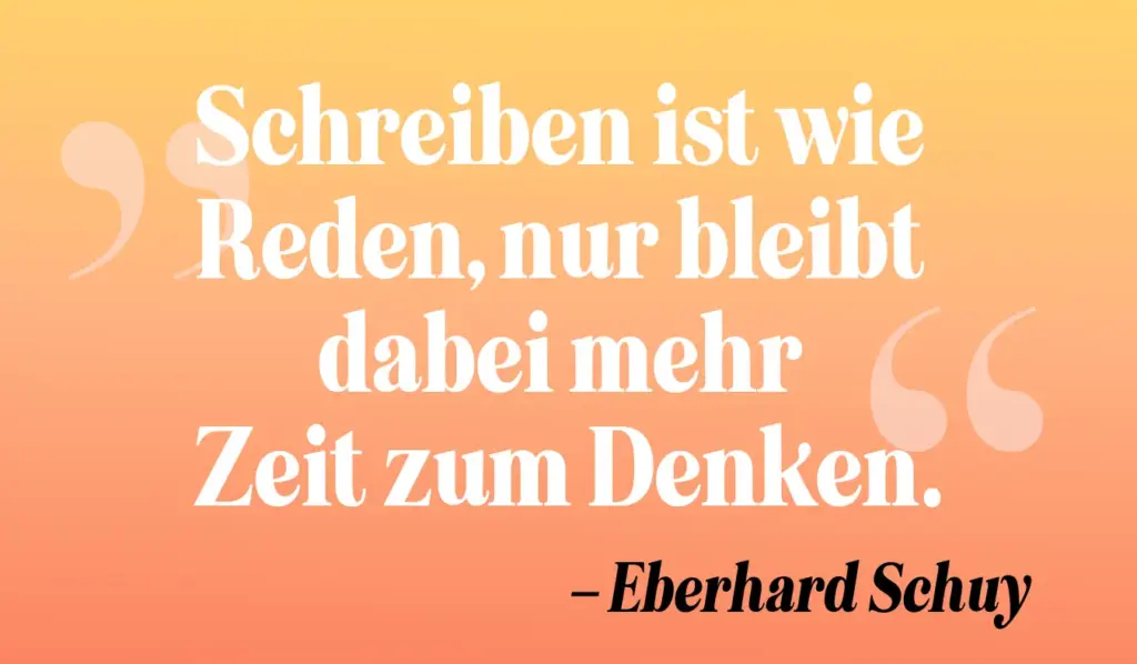Zitate schreiben Eberhard Schuy