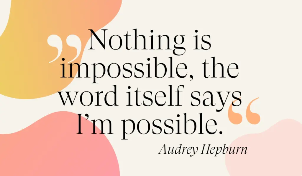Mindset Sprüche Audrey Hepburn
